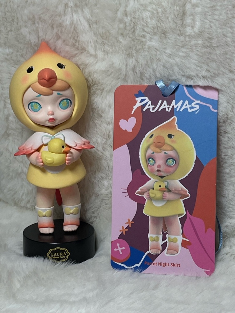 Laura Pajamas Parrot Night Skirt Figurine with Duckling